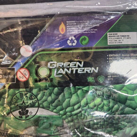 Kids Costume Green Lantern Tomar-Kids Large Size 12-14 Full Costume NEW - Picture 7 of 8